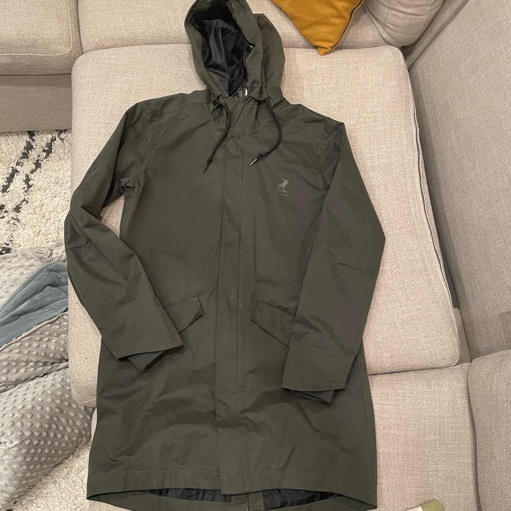 Fat Moose Light Jacket In Army Green. Waterproof / Windproof
